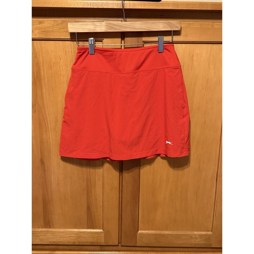 Slazenger Golf Skirt Skort Orange/Red Pockets Back Pleats Sz XS